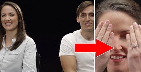 Avant leur mariage, un jeune couple fait l'expérience unique de vieillir ensemble grâce à du maquillage…