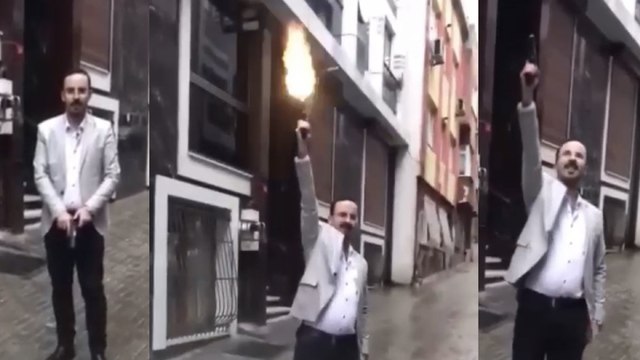 Oğlum için diyerek havaya ateş etti