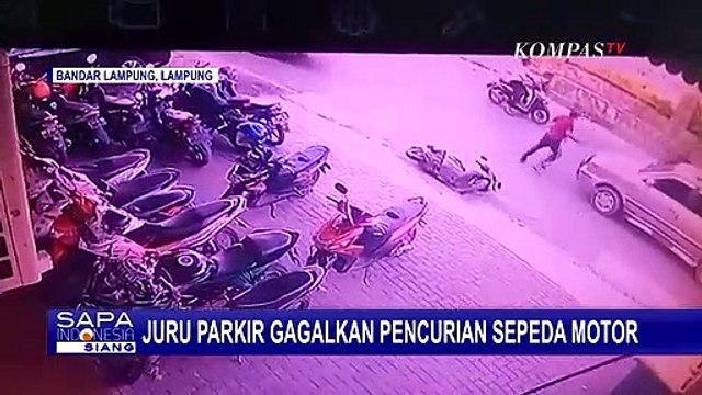 Aksi Juru Parkir Berhasil Gagalkan Curanmor di Lampung Terekam CCTV!