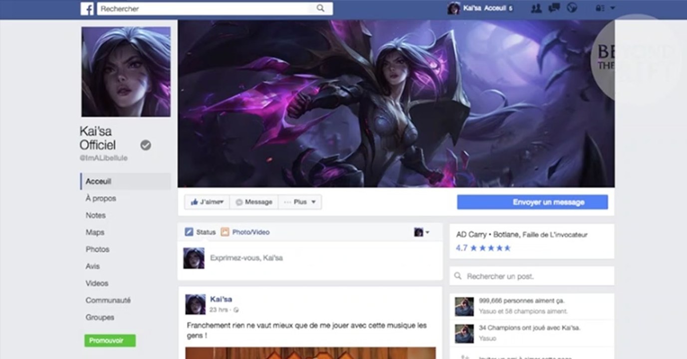 League of Legends : Kai'Sa est très contente de son premier buff et le partage sur ses réseaux sociaux