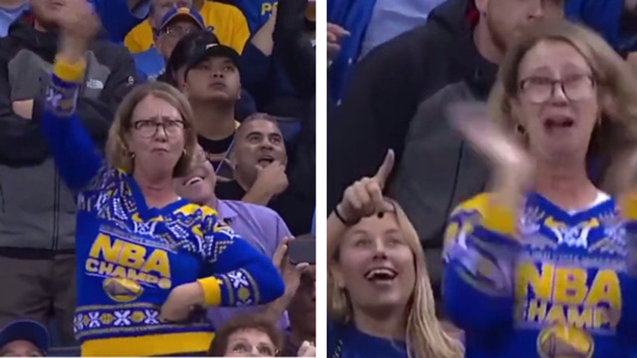 Cette maman danse pendant un match de basket quand elle réalise qu'elle est filmée...