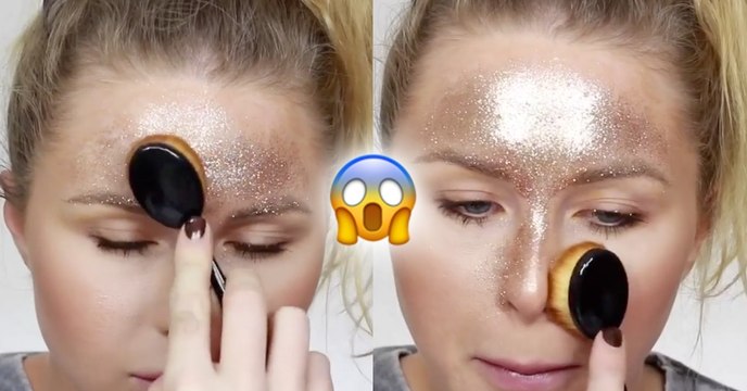 Insolite : cette youtubeuse se maquille entièrement le visage à partir de paillettes