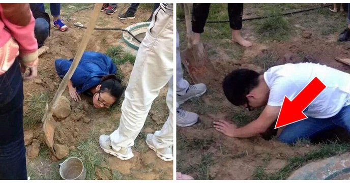 En Chine, des étudiants sauvent une famille de chiens enterrés vivants sous terre !