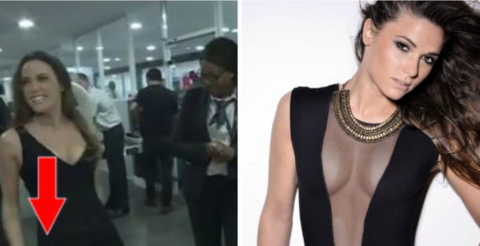 Capucine Anav n'hésite pas à montrer ses fesses... à l'aéroport