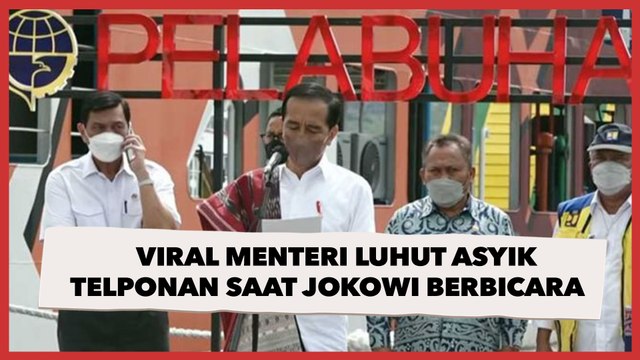 Viral Menteri Luhut Asyik Telponan saat Jokowi Berbicara, Publik: The Lord Mah Bebas