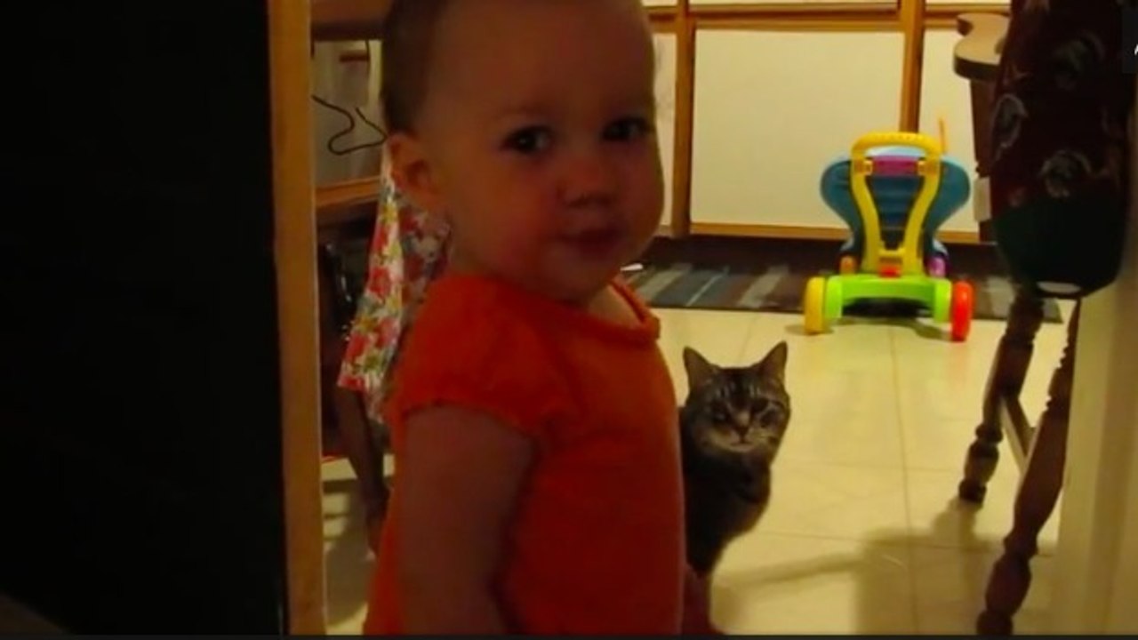 Cette petite fille parle à son chat, et ce dernier lui répond de vive voix !