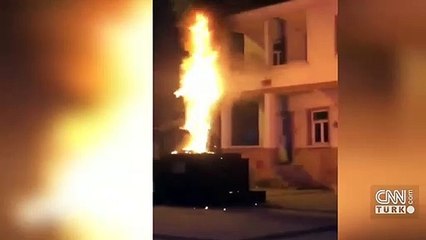 "Anıt provokasyonu" kamerada