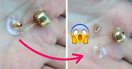 Boucle d'oreille : faut-il retirer le rond en plastique transparent sur les fermoirs ?