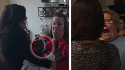 Surprise : ils revoient leur famille après 10 mois d'absence et présentent leur bébé