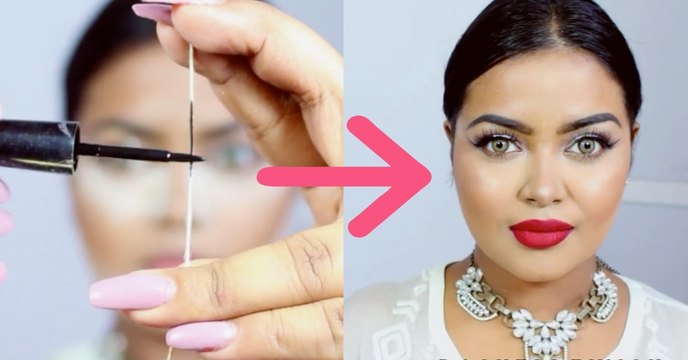 String Linner : l'astuce étonnante d'une blogueuse pour réussir parfaitement son trait d'eye-liner