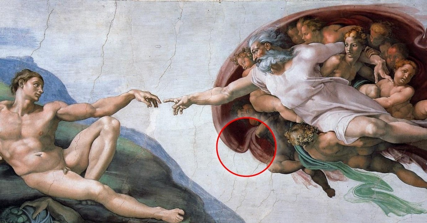 "La Création d'Adam" : le tableau de Michel-Ange cache un mystérieux message secret