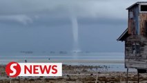 Another waterspout emerges, this time in Pitas, Sabah