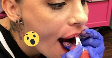 Liz Cook : elle se tattoo elle même les lèvres et c'est sublime