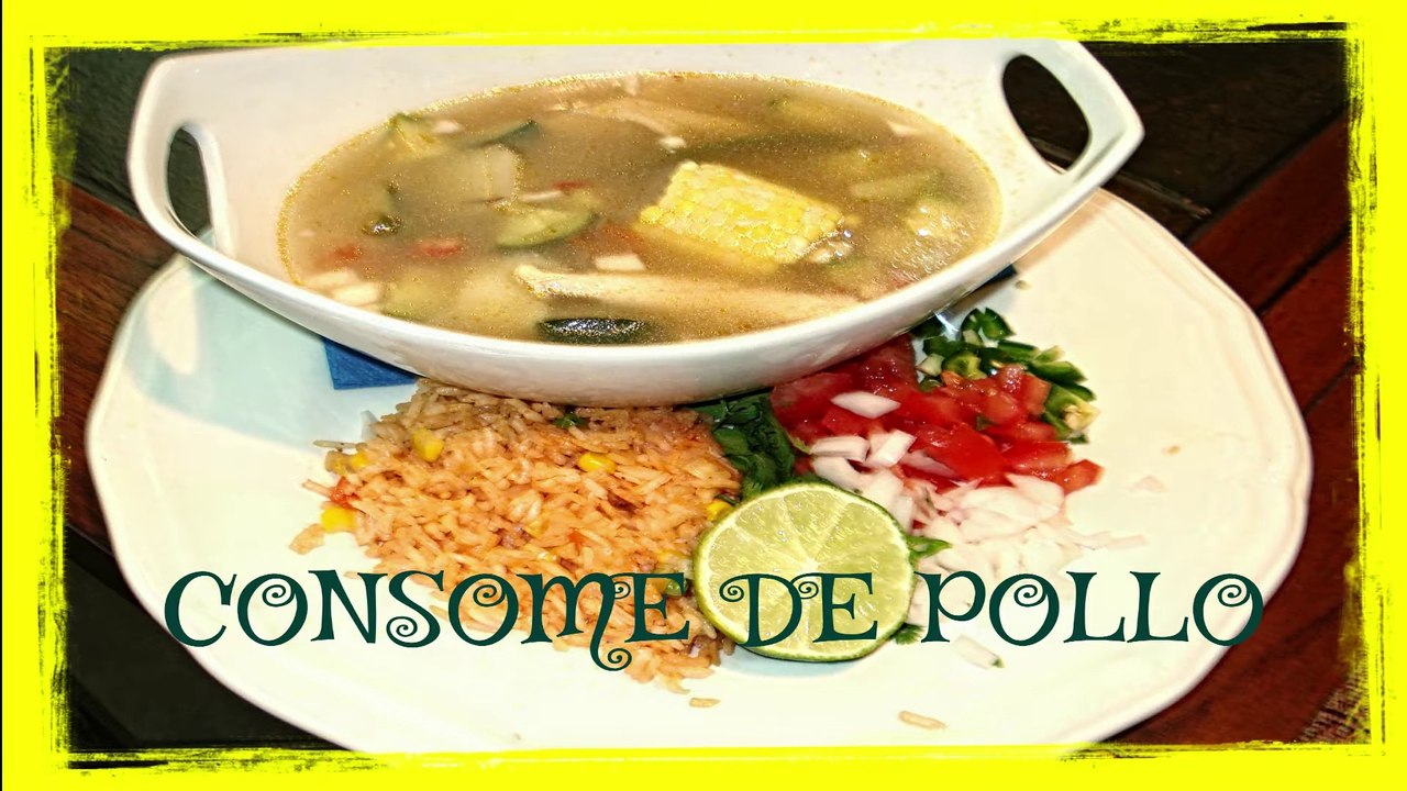 CONSOME DE POLLO CASERO HOW TO MAKE HOMEMADE CHICKEN SOUP Vídeo