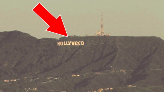 Hollywood : le célèbre panneau se transforme en Hollyweed pour le 1er janvier 2017