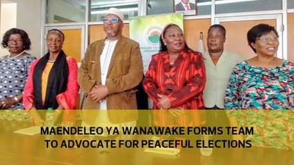 Maendeleo ya Wanawake forms team to advocate for peaceful elections