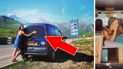 Pam The Van : elle restaure une vieille Renault Kangoo et part faire le tour du monde avec son chien