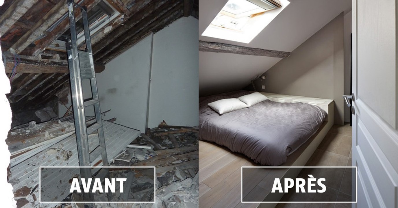 Cet appartement sous les combles a été complètement refait...et c'est magnifique!