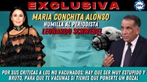 EMR: MARIA CONCHITA ALONSO humilla al periodista mejicano Leonardo Schwebel por sus criticas a los no vacunados: hay que ser muy estupido y bruto, para que te vacunas si tienes que ponerte un bozal