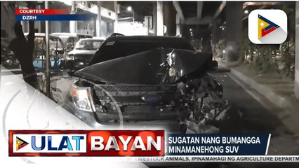 Aktor na si Diether Ocampo, sugatan nang bumangga sa garbage truck ang minamanehong SUV