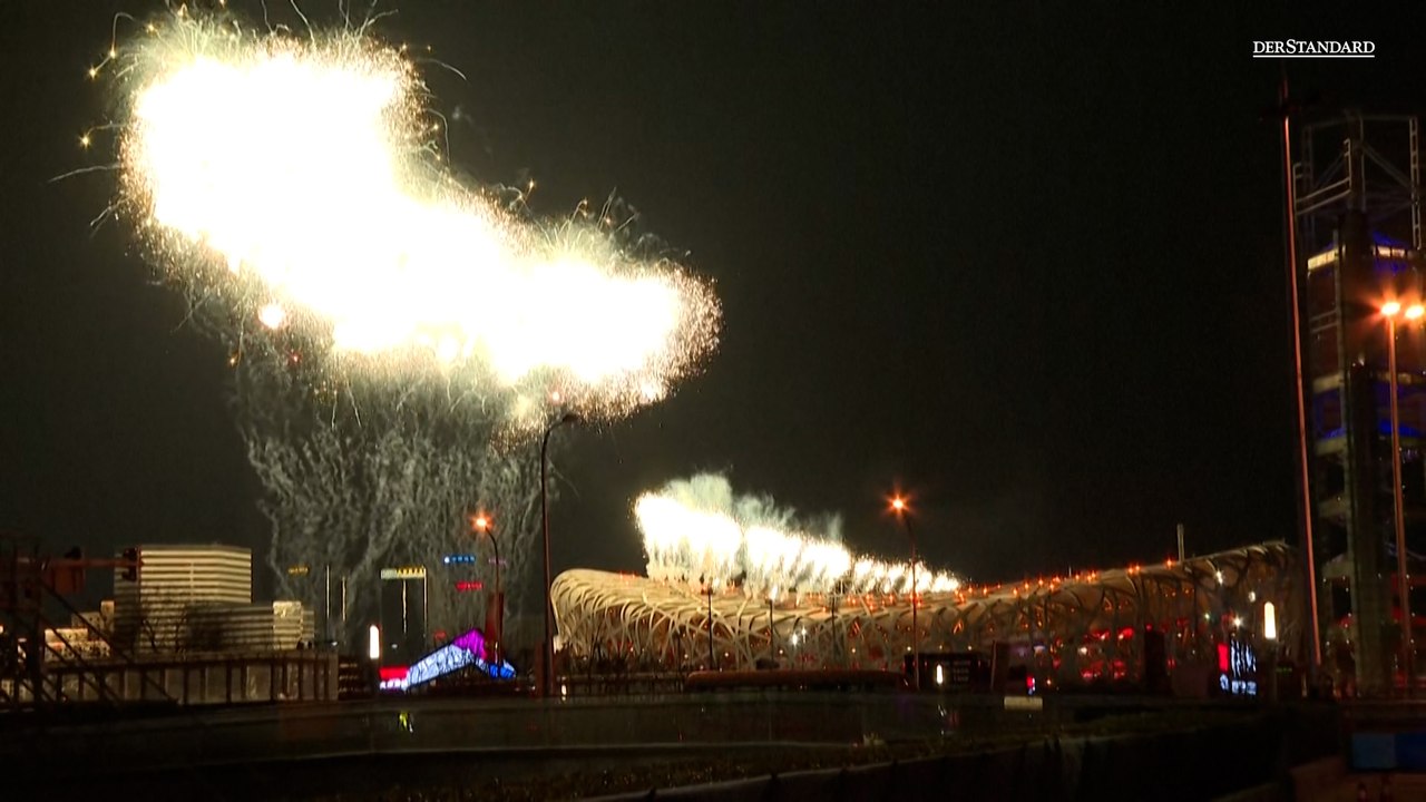 Feuerwerk zur Olympia-Eröffnung in Peking
