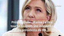 Présidentielle : Marine Le Pen touche toujours son indemnité de présidente du RN