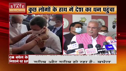 Chhattisgarh News : कुछ लोगों के हाथ में पहुंचा देश का धन : CM भूपेश बघेल | Congress |
