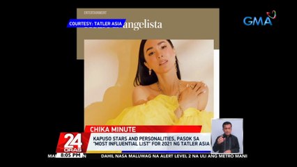 Kapuso stars and personalities, pasok sa "Most Influential LIst" for 2021 ng Tatler Asia | 24 Oras