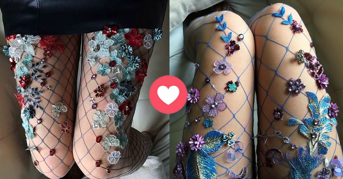 Lirika Matoshi : les merveilleux collants brodés de la créatrice font le buzz