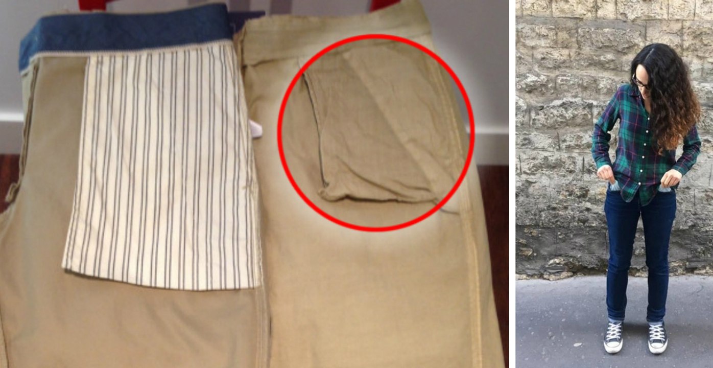 Les poches des femmes sont vraiment plus petites que celles des hommes... Cette journaliste le prouve en images !