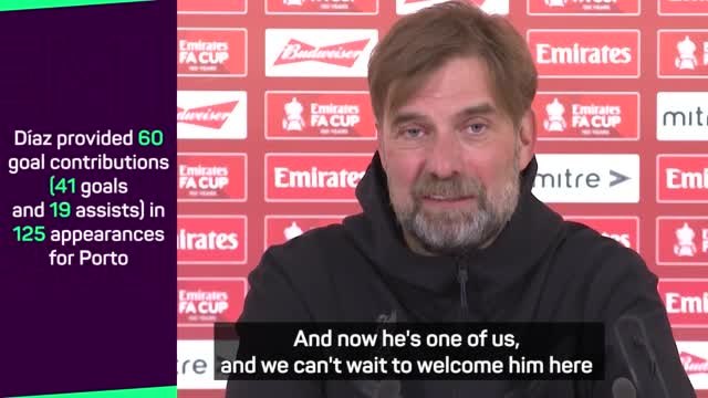 Klopp backs Diaz to be a Liverpool success story