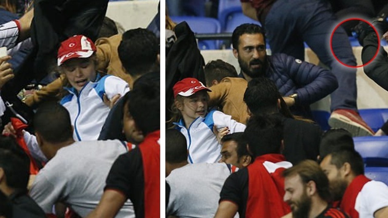 OL/Besiktas : une fillette a failli se prendre un coup de barre de métal dans le visage suite aux altercations
