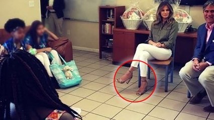 Alors qu'elle rend visite à des enfants maltraités, Melania Trump crée le scandale à cause de ses chaussures