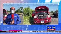 ¡Automotor arrastra moto en carretera de Potrerillos hacia Pimienta, Cortés!