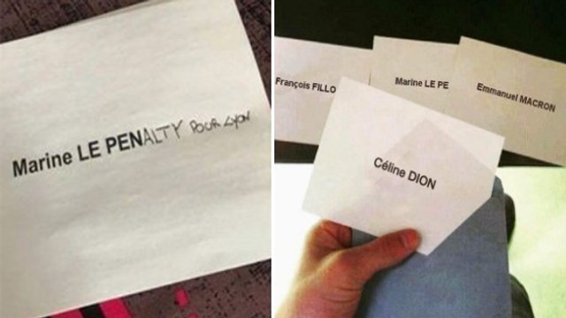 Les bulletins de vote les plus nuls et les plus drôles imaginés par les électeurs dimanche dernier