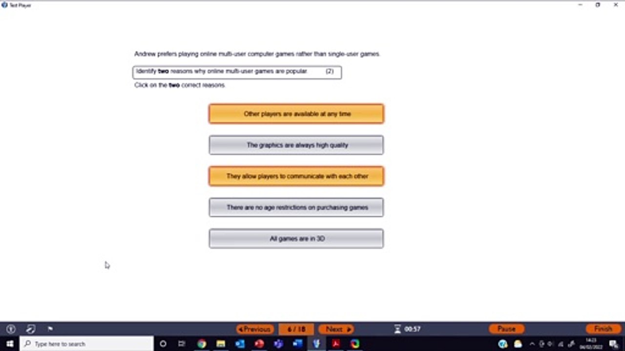Unit 1: Online World (Past Exam Paper) Version 3