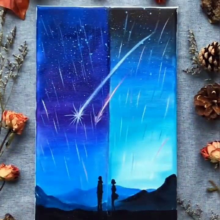 10 Easy Couple Scenery Painting For Beginners - Easy Painting Ideas