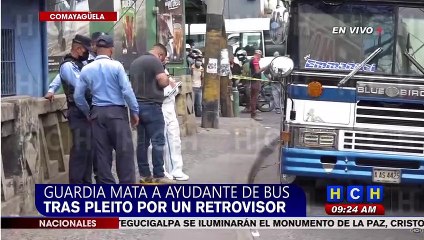 ¡Brutal! Tras discusión por un retrovisor, guardia mata a ayudante de bus en La Pradera