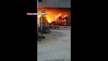 Incendio sulla Strada Tangenziale di Andria, l'intervento dei Vigili del Fuoco