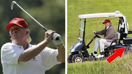 Donald Trump fait trafiquer sa voiture de golf pour dépasser les autres joueurs