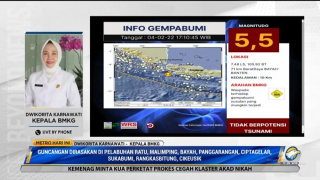 BMKG Imbau Masyarakat Waspada Gempa Susulan
