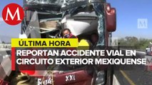 Accidente vial en Circuito Exterior Mexiquense con dirección a Ecatepec