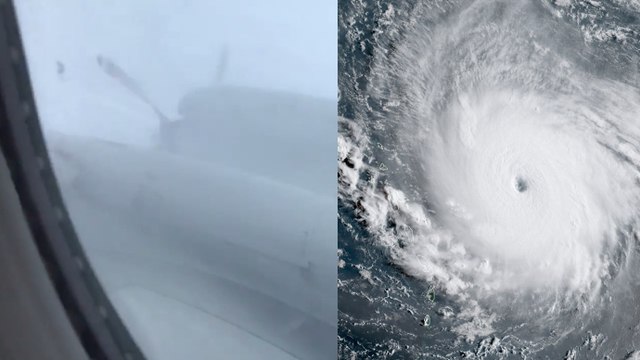 Ouragan Irma : l'effrayante vidéo d'un avion qui traverse l'ouragan