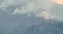 Berzo Demo (BS) - Incendio boschivo minaccia baite: intervengono Vigili del Fuoco (04.02.22)