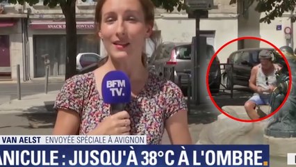 Francis Lalanne s'incruste en arrière-plan sur BFMTV