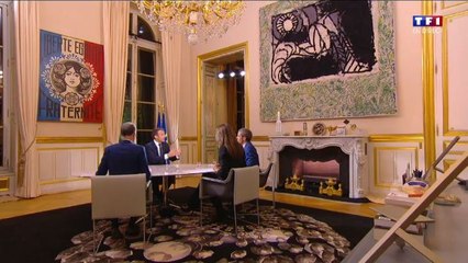 Emmanuel Macron sur TF1: quel est ce tableau de Marianne derrière le président à l'Élysée?