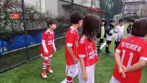 Muğla'da minik futbolcular, fidanları toprakla buluşturdu