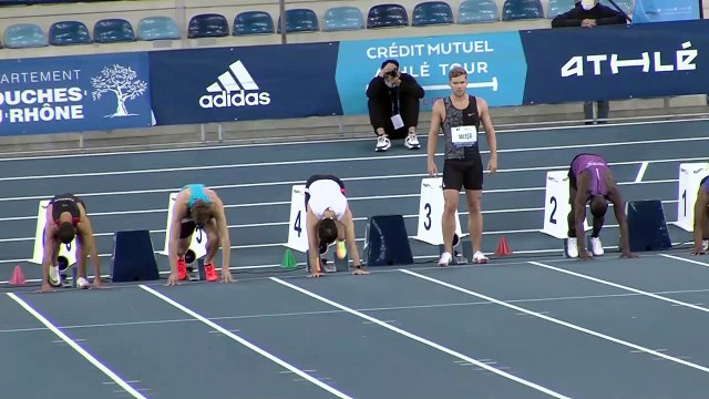 Images maritima: les séries hommes et femmes du 60m haies au 3e Meeting de Miramas