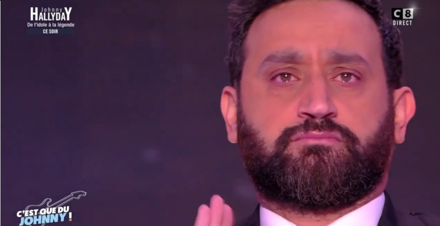 Cyril Hanouna très ému hier dans l'émission hommage à Johnny Hallyday