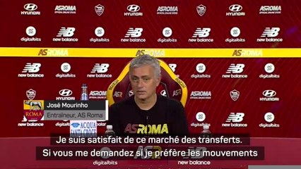 AS Rome - Mourinho : "Satisfait de ce mercato"